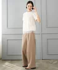 F6KJD20120 MICHEL KLEIN(小さいサイズ)(メゾン ドゥ サンク) 【小さいサイズ】フロッキーロゴTシャツ パープル