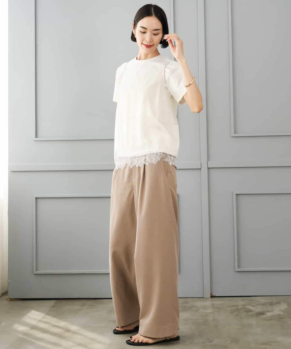 F6KJD20120 MICHEL KLEIN(小さいサイズ)(メゾン ドゥ サンク) 【小さいサイズ】フロッキーロゴTシャツ パープル