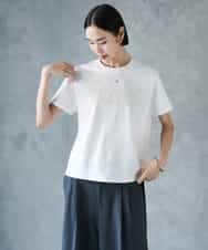 F6KJD20120 MICHEL KLEIN(小さいサイズ)(メゾン ドゥ サンク) 【小さいサイズ】フロッキーロゴTシャツ パープル