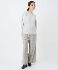 F6LAD13260 MICHEL KLEIN(小さいサイズ)(メゾン ドゥ サンク) [小さいサイズ]2WAYストレッチチェックワイドパンツ ライトグレー