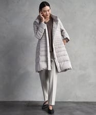F6LAD31200 MICHEL KLEIN(小さいサイズ)(メゾン ドゥ サンク) [小さいサイズ]［定番素材］裏起毛ストレッチテーパードパンツ(機能素材) ベージュ