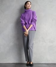 F6LAD31200 MICHEL KLEIN(小さいサイズ)(メゾン ドゥ サンク) [小さいサイズ]［定番素材］裏起毛ストレッチテーパードパンツ(機能素材) ベージュ