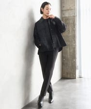 F6LAD31200 MICHEL KLEIN(小さいサイズ)(メゾン ドゥ サンク) [小さいサイズ]［定番素材］裏起毛ストレッチテーパードパンツ(機能素材) ベージュ