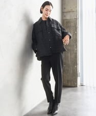 F6LAD31200 MICHEL KLEIN(小さいサイズ)(メゾン ドゥ サンク) [小さいサイズ]［定番素材］裏起毛ストレッチテーパードパンツ(機能素材) ベージュ