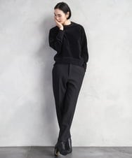 F6LAD31200 MICHEL KLEIN(小さいサイズ)(メゾン ドゥ サンク) [小さいサイズ]［定番素材］裏起毛ストレッチテーパードパンツ(機能素材) ベージュ