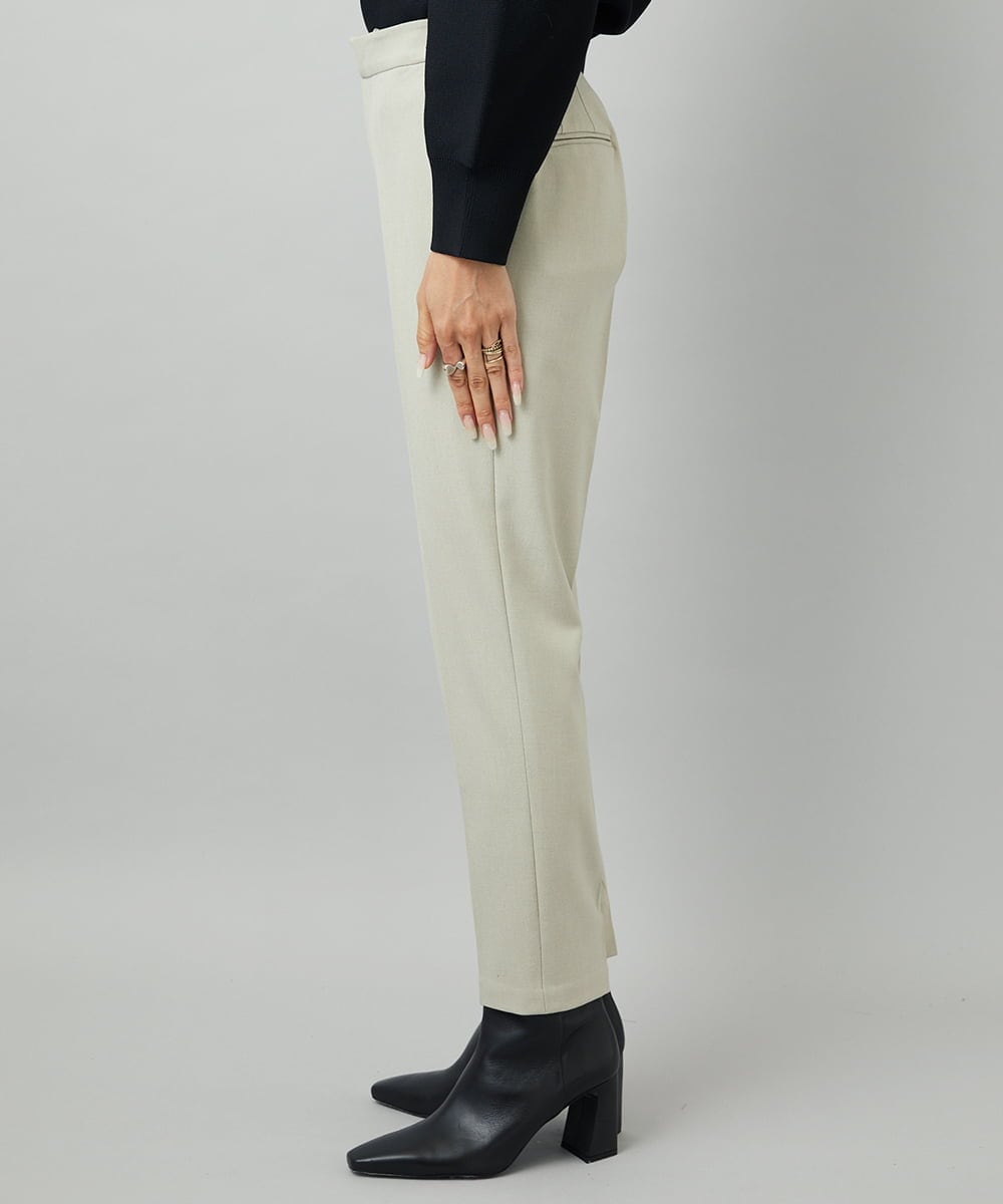 F6LAD31200 MICHEL KLEIN(小さいサイズ)(メゾン ドゥ サンク) [小さいサイズ]［定番素材］裏起毛ストレッチテーパードパンツ(機能素材) ベージュ