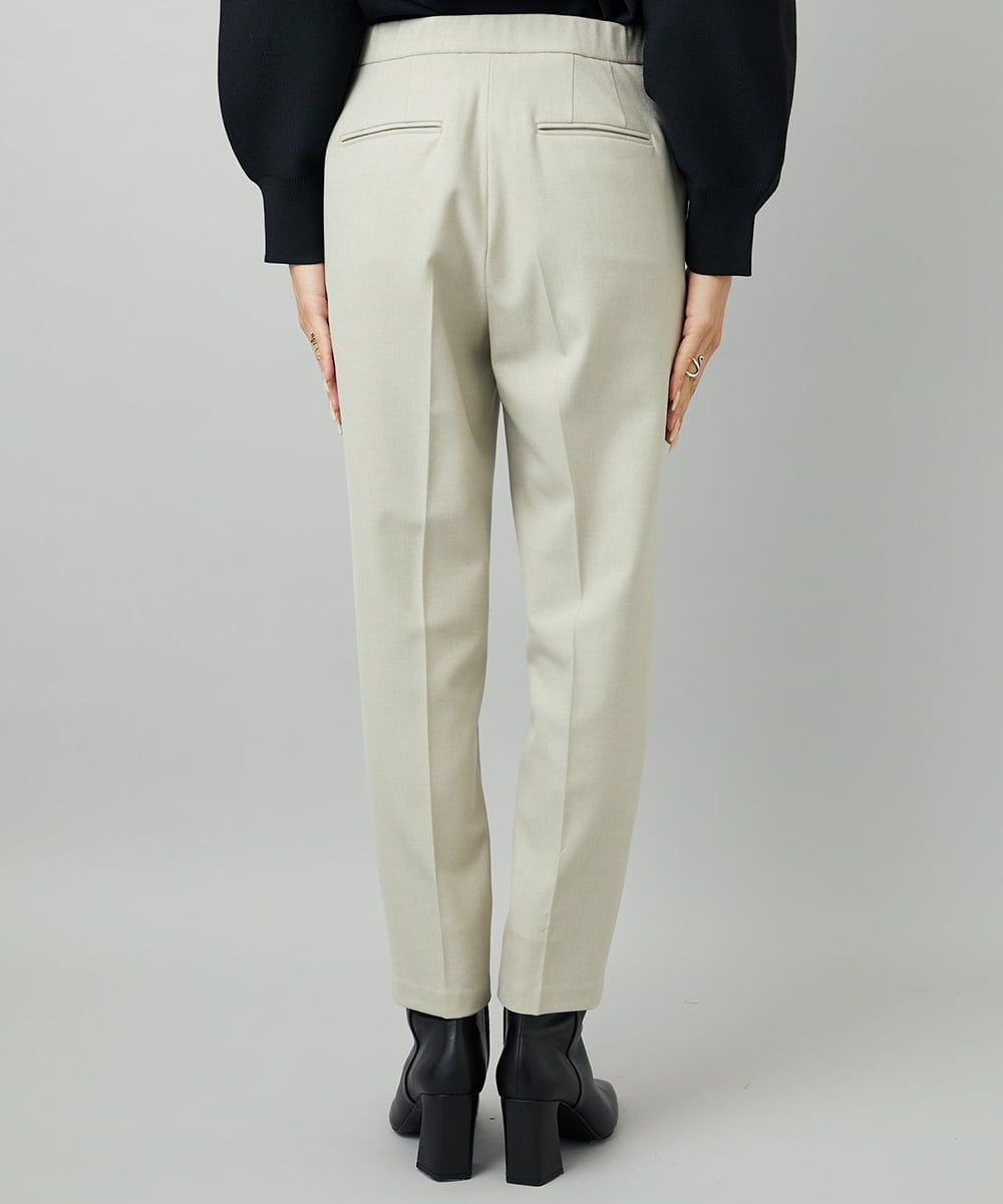 F6LAD31200 MICHEL KLEIN(小さいサイズ)(メゾン ドゥ サンク) [小さいサイズ]［定番素材］裏起毛ストレッチテーパードパンツ(機能素材) ベージュ