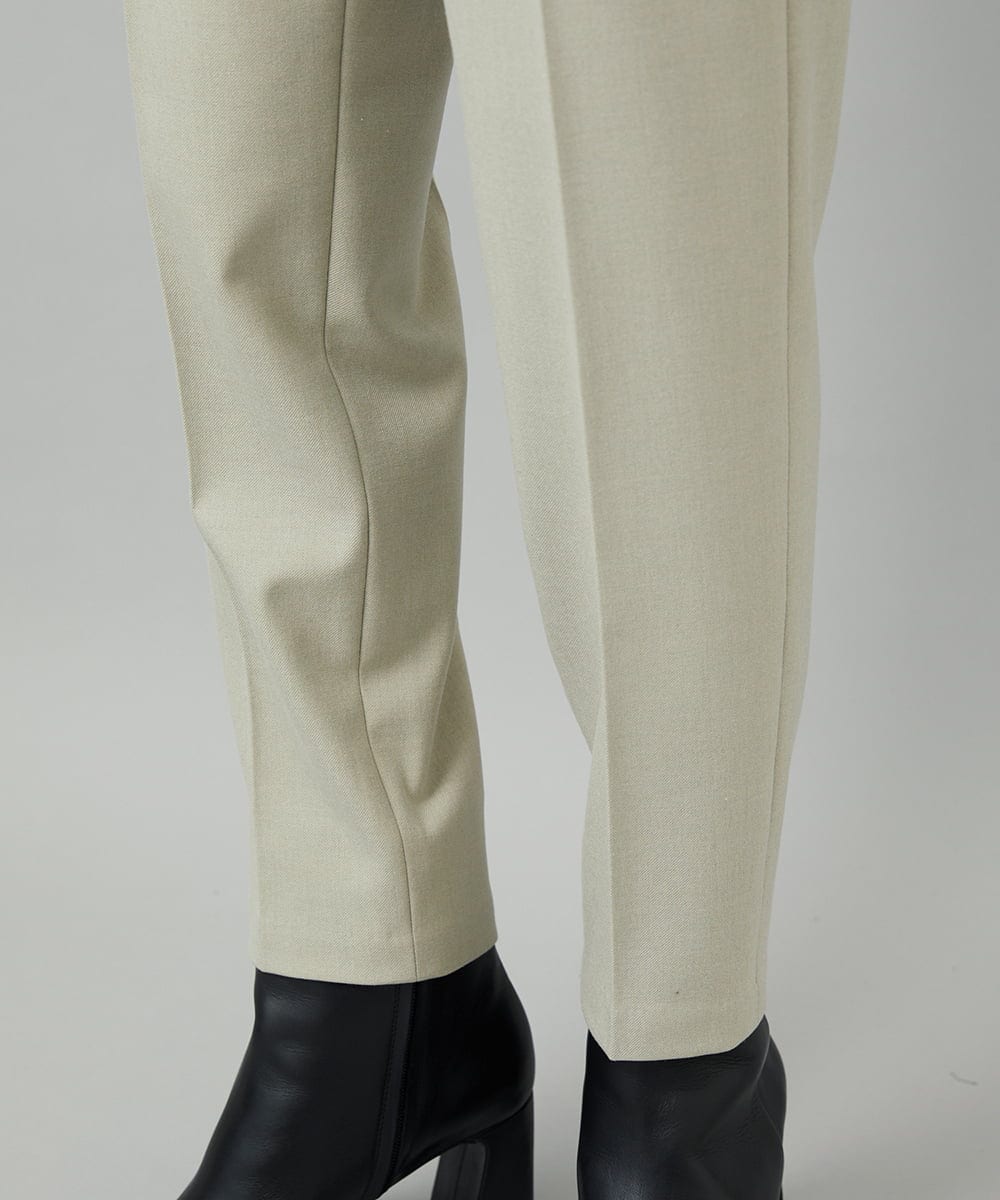 F6LAD31200 MICHEL KLEIN(小さいサイズ)(メゾン ドゥ サンク) [小さいサイズ]［定番素材］裏起毛ストレッチテーパードパンツ(機能素材) ベージュ