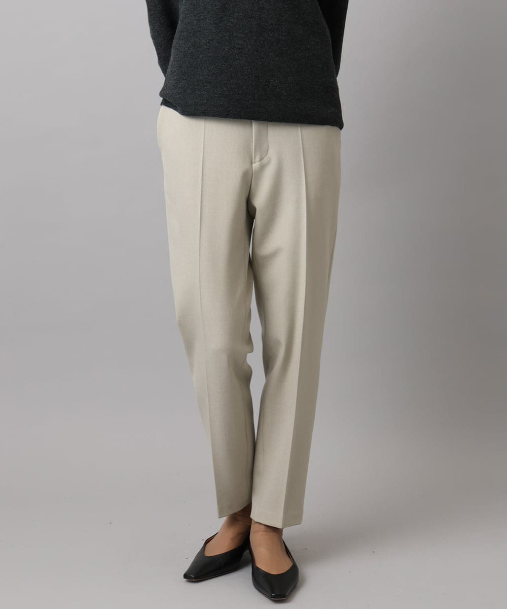 F6LAD31200 MICHEL KLEIN(小さいサイズ)(メゾン ドゥ サンク) [小さいサイズ]［定番素材］裏起毛ストレッチテーパードパンツ(機能素材) ベージュ