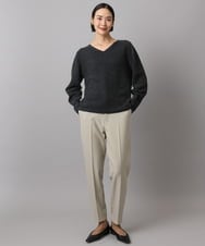 F6LAD31200 MICHEL KLEIN(小さいサイズ)(メゾン ドゥ サンク) [小さいサイズ]［定番素材］裏起毛ストレッチテーパードパンツ(機能素材) ベージュ