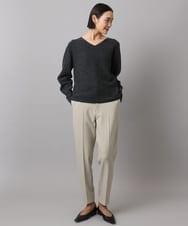 F6LAD31200 MICHEL KLEIN(小さいサイズ)(メゾン ドゥ サンク) [小さいサイズ]［定番素材］裏起毛ストレッチテーパードパンツ(機能素材) ベージュ