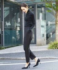 F6LAV31200 MICHEL KLEIN(小さいサイズ)(メゾン ドゥ サンク) [小さいサイズ]裏起毛ストレッチテーパードパンツ(機能素材/定番) ホワイト(90)