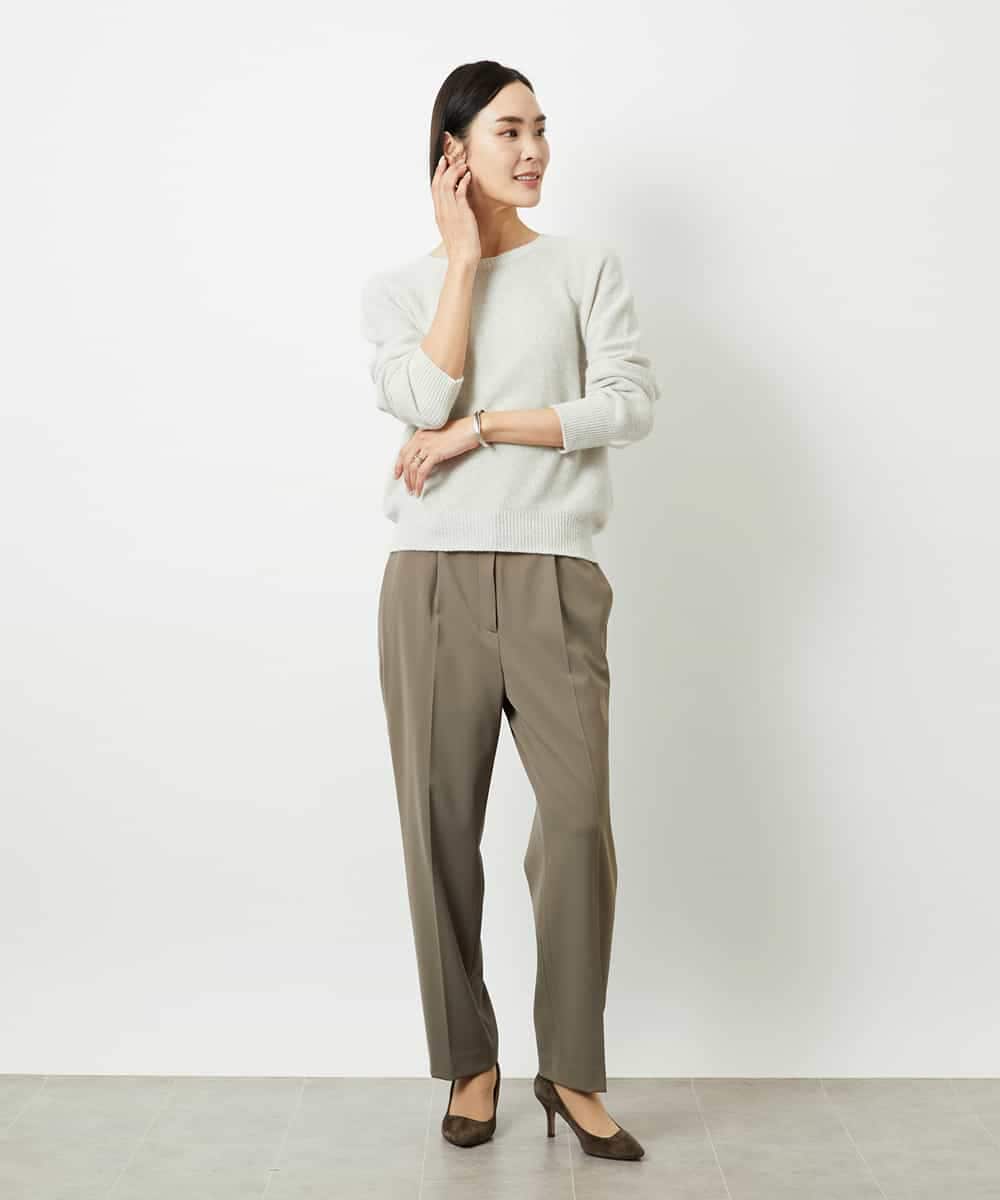 F6LDD05200 MICHEL KLEIN(小さいサイズ)(メゾン ドゥ サンク) [小さいサイズ]テーパードパンツ ライトグレー