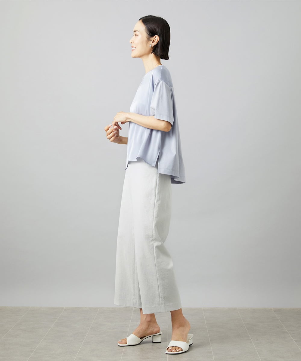 F6LHD17200 MICHEL KLEIN(小さいサイズ)(メゾン ドゥ サンク) [小さいサイズ][定番人気]ドライストレッチワイドパンツ ベージュ