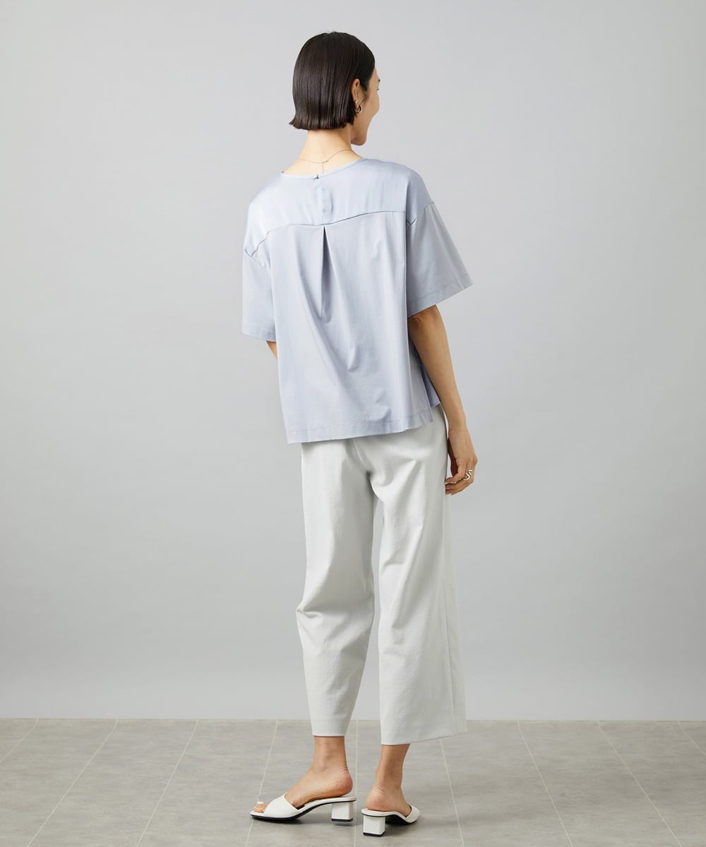 F6LHD17200 MICHEL KLEIN(小さいサイズ)(メゾン ドゥ サンク) [小さいサイズ][定番人気]ドライストレッチワイドパンツ ベージュ