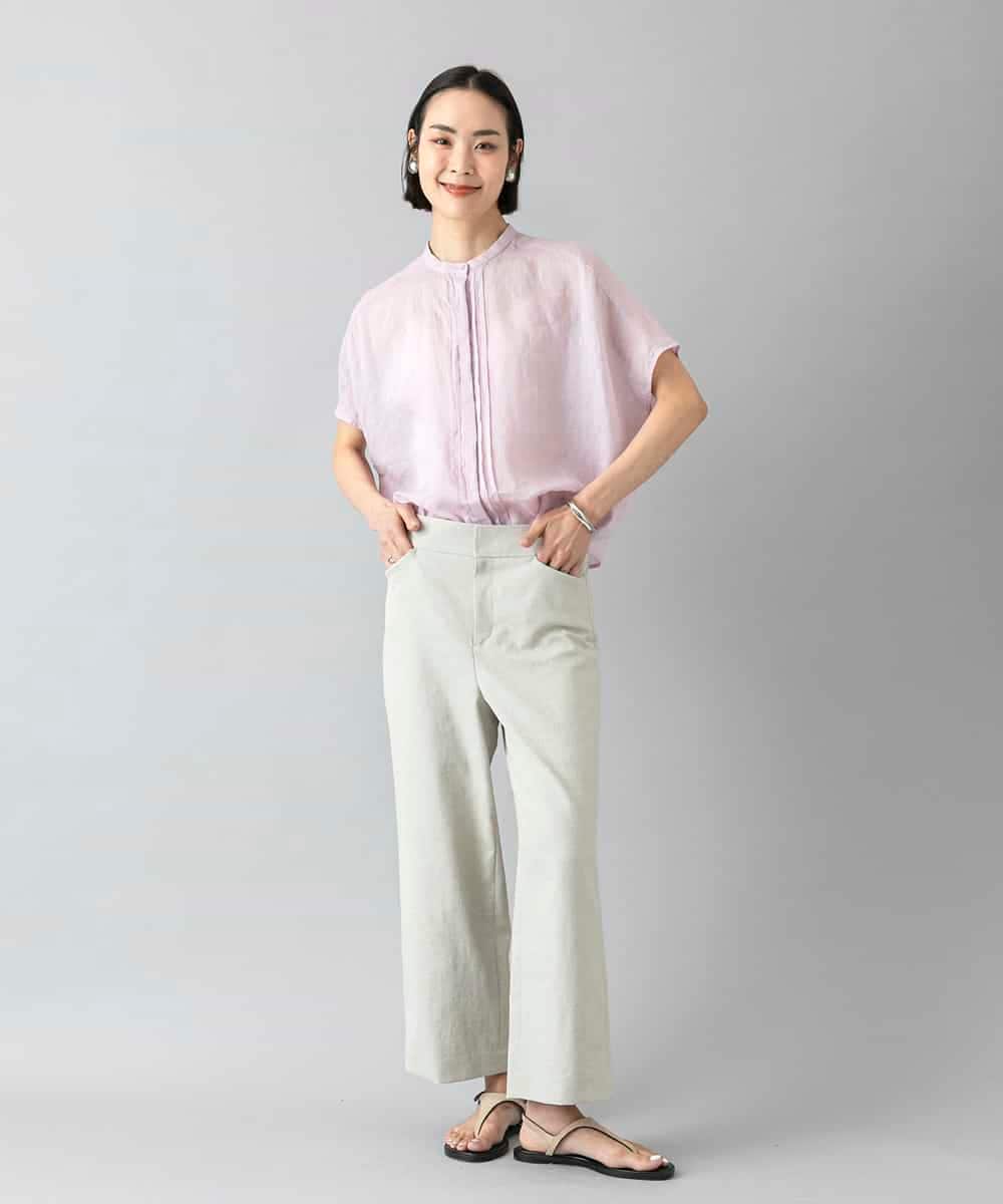 F6LHD17200 MICHEL KLEIN(小さいサイズ)(メゾン ドゥ サンク) [小さいサイズ][定番人気]ドライストレッチワイドパンツ ベージュ