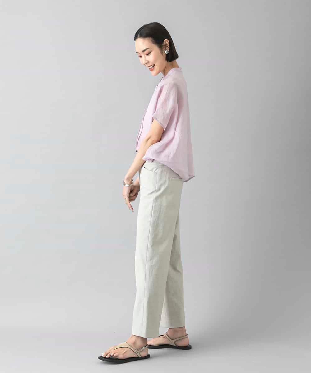 F6LHD17200 MICHEL KLEIN(小さいサイズ)(メゾン ドゥ サンク) [小さいサイズ][定番人気]ドライストレッチワイドパンツ ベージュ