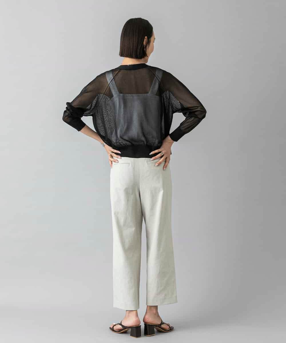 F6LHD17200 MICHEL KLEIN(小さいサイズ)(メゾン ドゥ サンク) [小さいサイズ][定番人気]ドライストレッチワイドパンツ ベージュ
