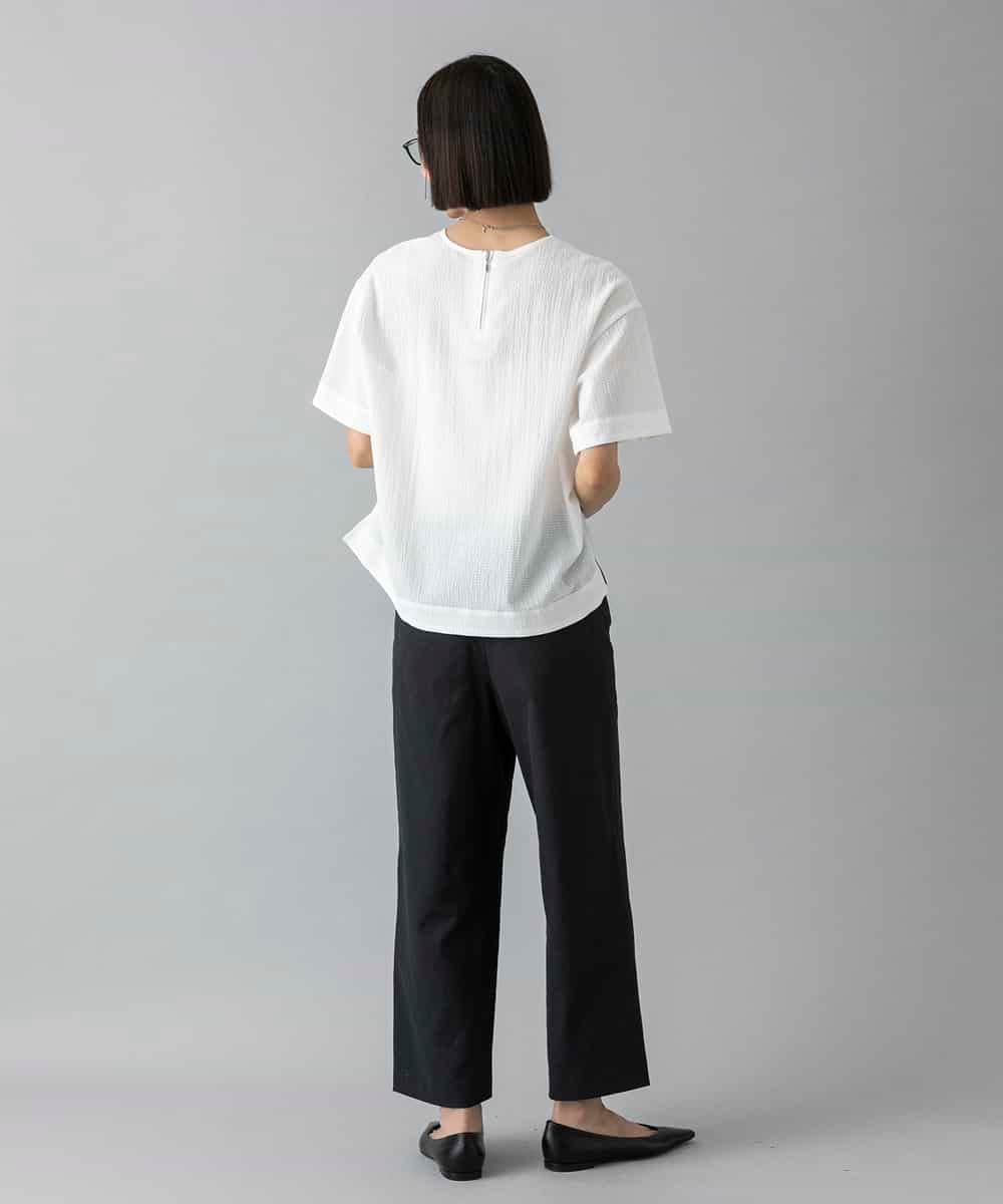 F6LHD17200 MICHEL KLEIN(小さいサイズ)(メゾン ドゥ サンク) [小さいサイズ][定番人気]ドライストレッチワイドパンツ ベージュ