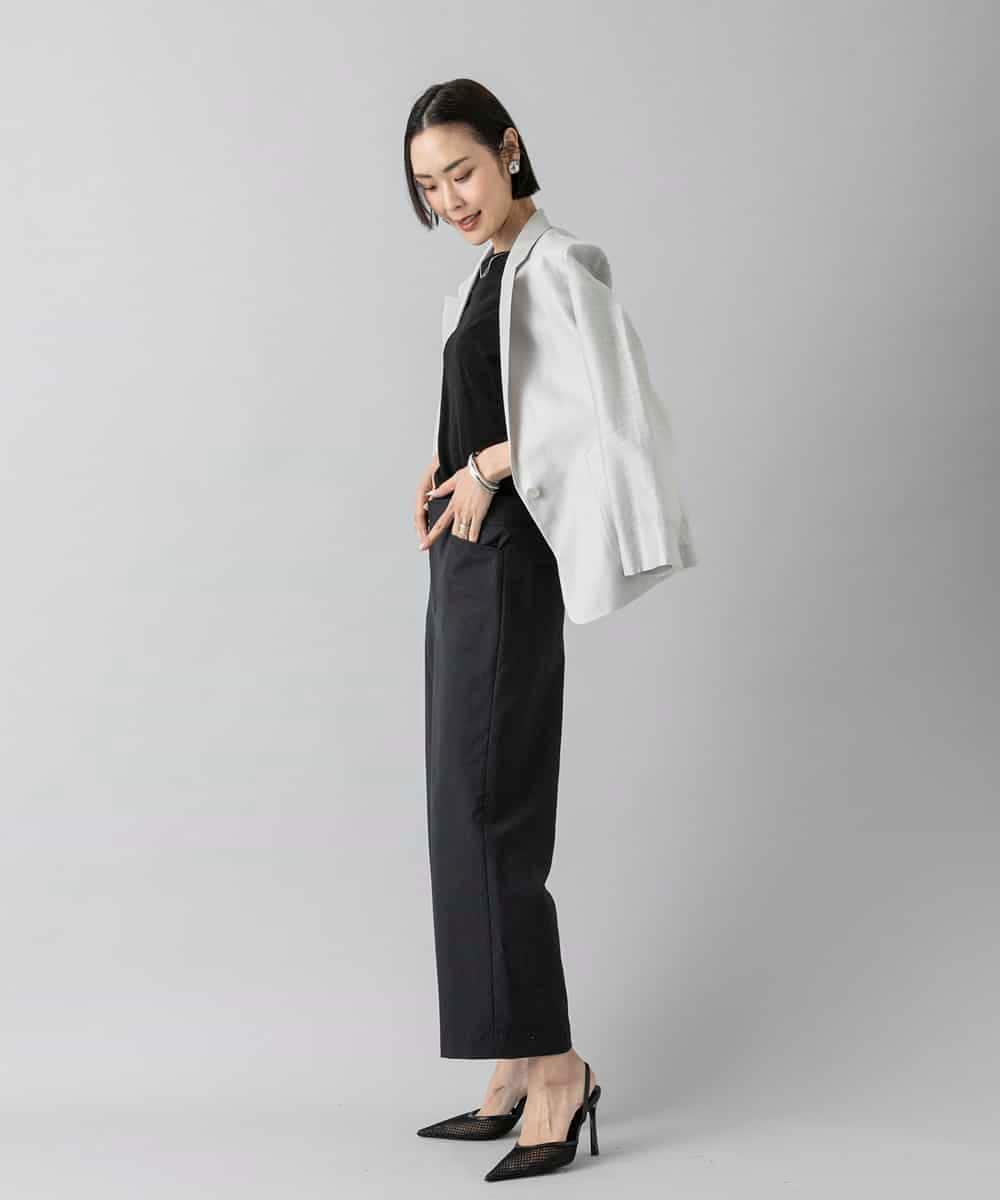 F6LHD17200 MICHEL KLEIN(小さいサイズ)(メゾン ドゥ サンク) [小さいサイズ][定番人気]ドライストレッチワイドパンツ ベージュ