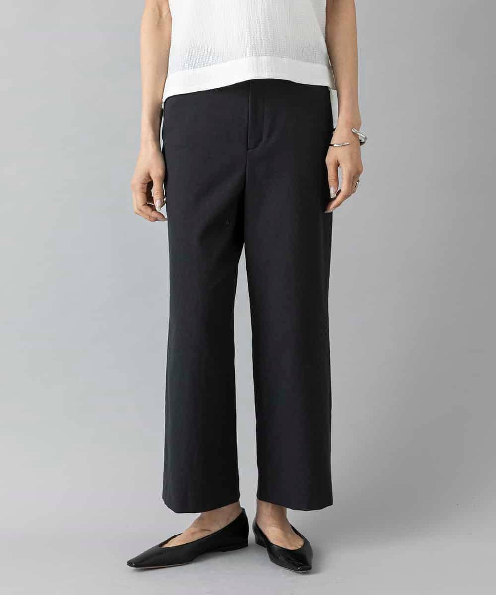 F6LHD17200 MICHEL KLEIN(小さいサイズ)(メゾン ドゥ サンク) [小さいサイズ][定番人気]ドライストレッチワイドパンツ ブラック