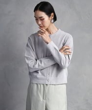 F6SAD11230 MICHEL KLEIN(小さいサイズ)(メゾン ドゥ サンク) [小さいサイズ]コンパクトモールカーディガン ライトブルー