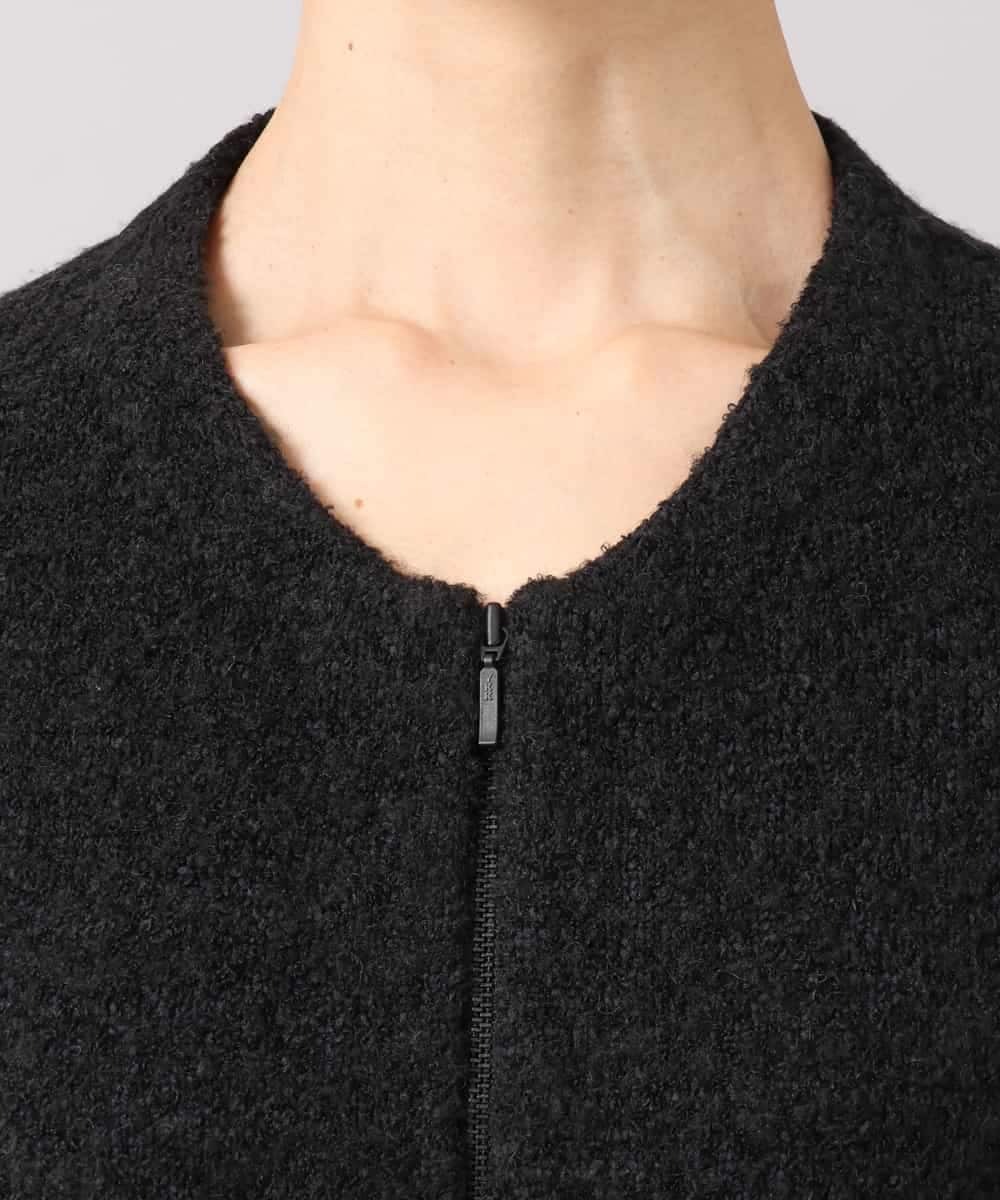 F6SAG42230 MICHEL KLEIN(小さいサイズ)(メゾン ドゥ サンク) 【小さいサイズ】ジップアップニットブルゾン ブラック