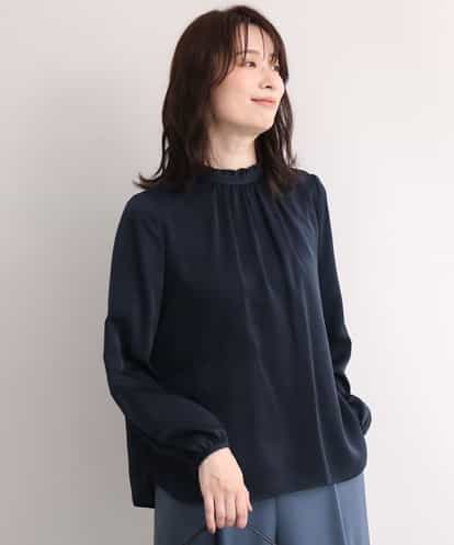 FIBAG09090 OFUON le MK 2wayスエードライクブラウス/洗濯機で洗える/WEB限定サイズあり