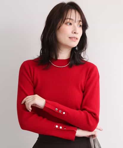 FIFAG08080 OFUON le MK モックネックリブニット/洗える/WEB限定サイズあり