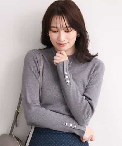 FIFAG08080 OFUON le MK モックネックリブニット/洗える/WEB限定サイズあり