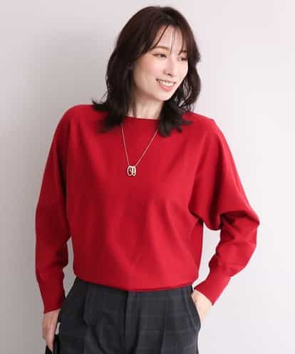 FIFAG13090 OFUON le MK 前後2WAYドルマンニット/吸湿発熱/洗える/WEB限定サイズあり