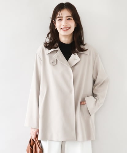 FIJAD20150  ミドル丈スタンドコート/洗える/WEB限定サイズあり