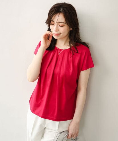 FIKHA41054 OFUON le MK コットン天竺カットソー/洗える/WEB限定サイズあり