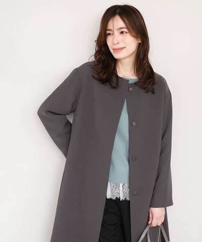 FIVFD02150 OFUON le MK ベーシックノーカラーコート/洗える/WEB限定
