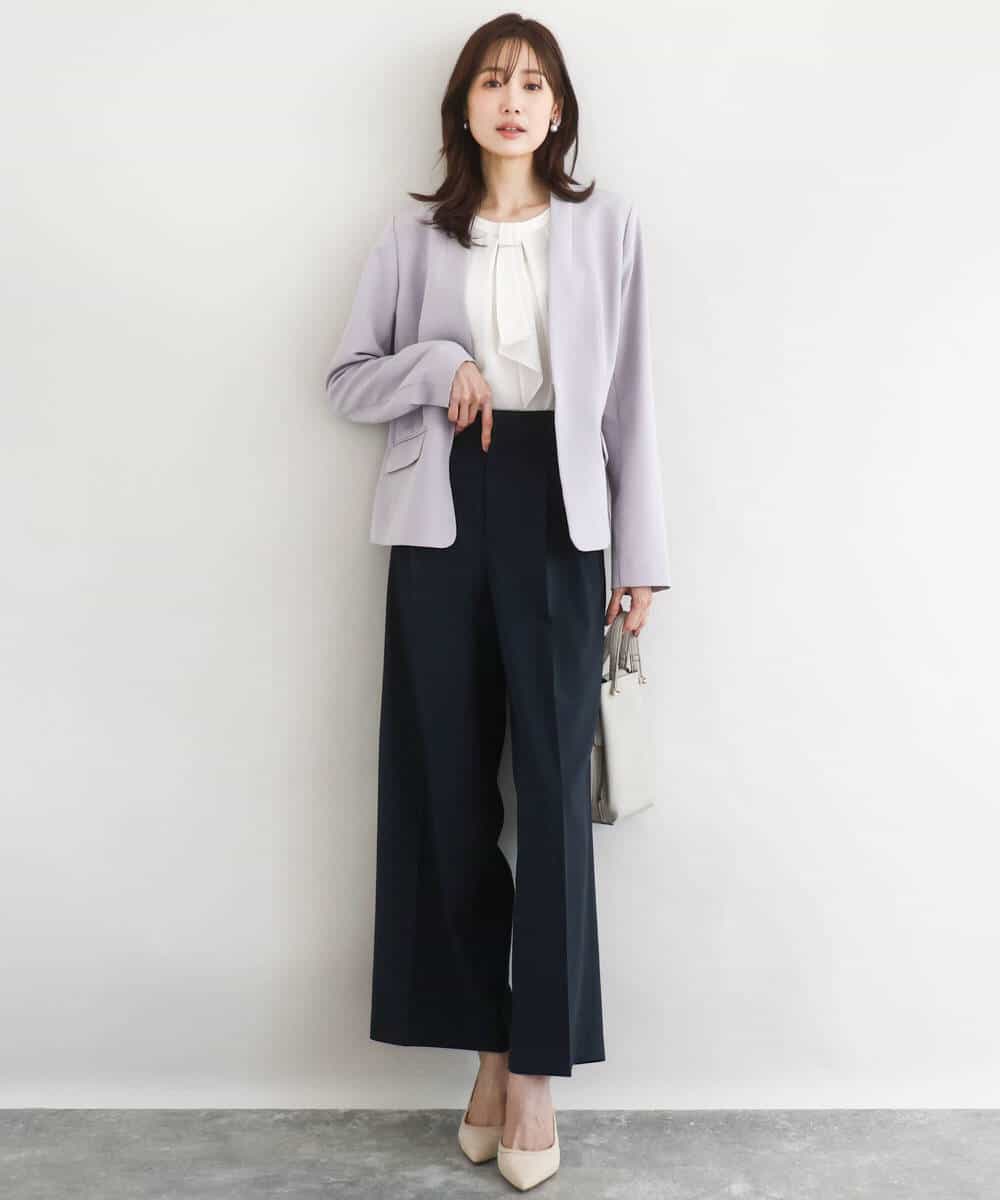FKBFD66140 MK MICHEL KLEIN(MK ミッシェルクラン) [洗える]マルチwayボウタイブラウス ライトブルー
