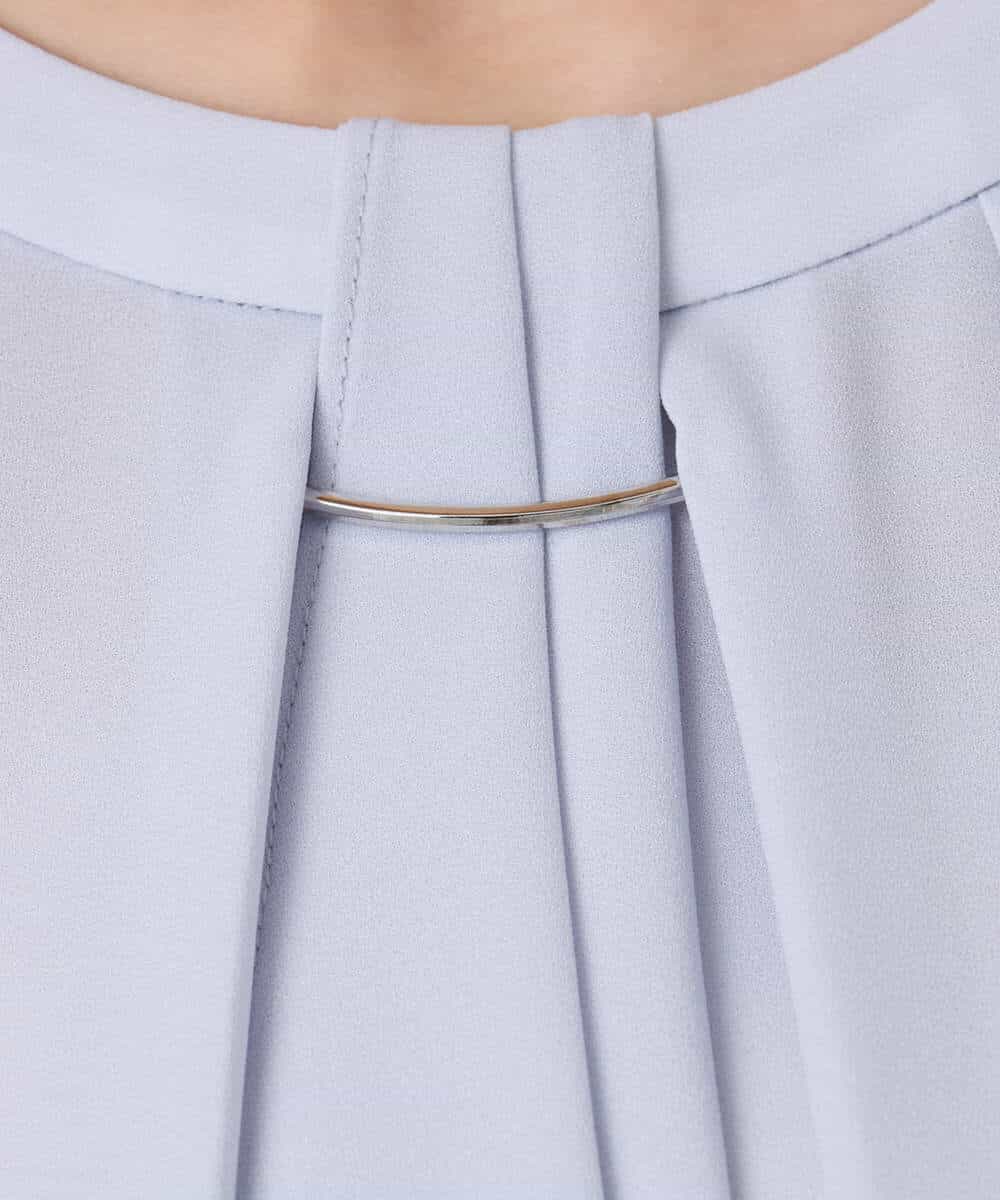 FKBFD66140 MK MICHEL KLEIN(MK ミッシェルクラン) [洗える]マルチwayボウタイブラウス ライトブルー