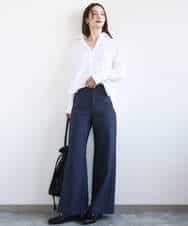 FKBGD27140 MK MICHEL KLEIN(MK ミッシェルクラン) [接触冷感/防シワ/洗える]コットン混ベーシックシャツ（無地） ピンク