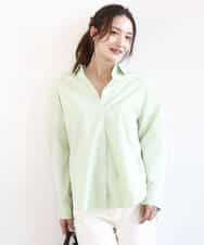 FKBGD27140 MK MICHEL KLEIN(MK ミッシェルクラン) [接触冷感/防シワ/洗える]コットン混ベーシックシャツ（無地） ピンク