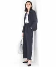 FKBGD32150 MK MICHEL KLEIN(MK ミッシェルクラン) [洗える]Vネックミニフリルブラウス ライトブルー
