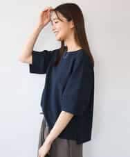 FKBHD64150 MK MICHEL KLEIN(MK ミッシェルクラン) [撥水/UVカット/洗える]ランタンスリーブブラウス ネイビー