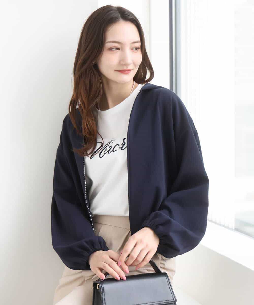 FKCGD30140 MK MICHEL KLEIN(MK ミッシェルクラン) [洗える]コットンポンチパーカー ベージュ