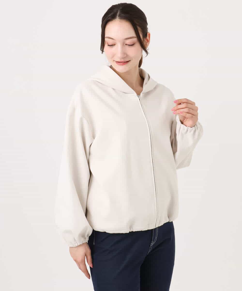 FKCGD30140 MK MICHEL KLEIN(MK ミッシェルクラン) [洗える]コットンポンチパーカー ベージュ