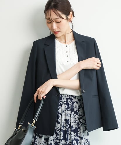 FKDGD34230 MK MICHEL KLEIN [イージーケア/洗える]ドライタッチストレッチ テーラードジャケット