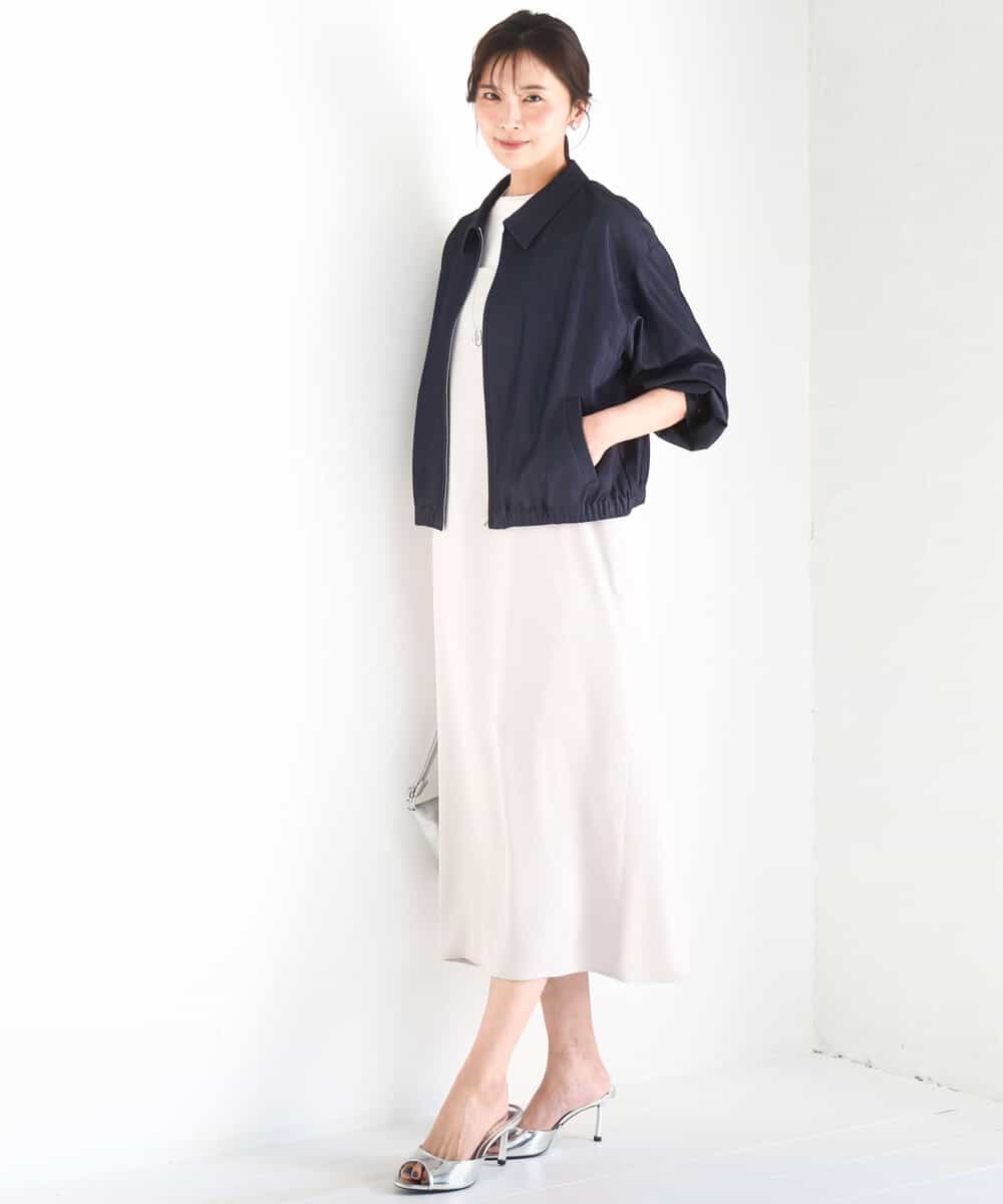 FKEGD37210 MK MICHEL KLEIN(MK ミッシェルクラン) [洗える]サテンキャミワンピース ブラウン