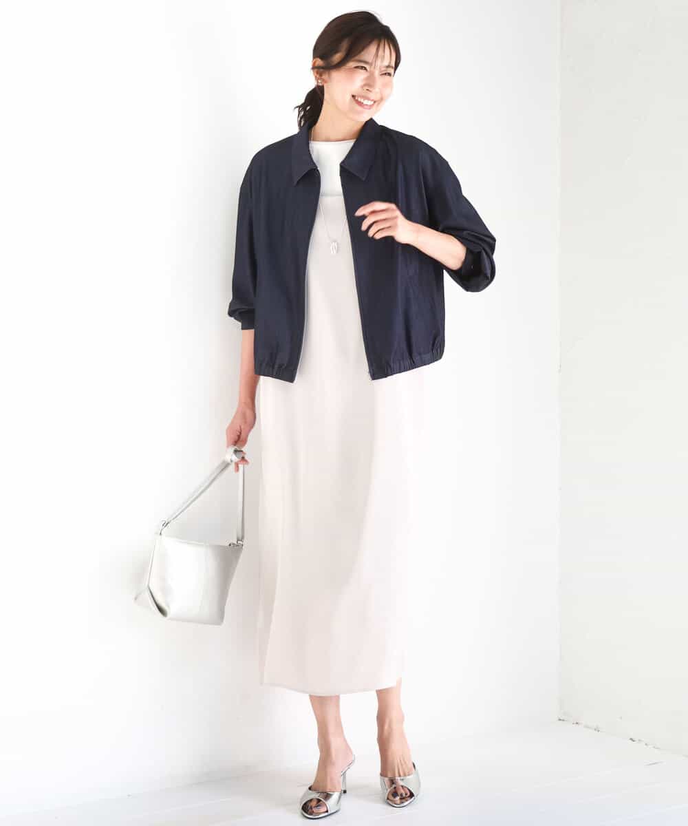 FKEGD37210 MK MICHEL KLEIN(MK ミッシェルクラン) [洗える]サテンキャミワンピース ブラウン