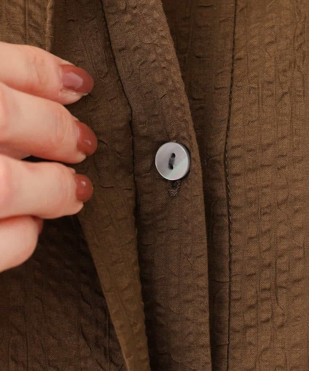 FKEGD47240 MK MICHEL KLEIN(MK ミッシェルクラン) [洗える]サッカー調ウエスト切り替えワンピース ブラウン
