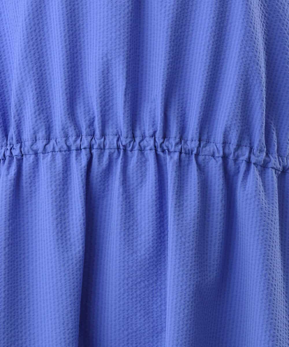 FKEHD64220 MK MICHEL KLEIN(MK ミッシェルクラン) [撥水/UVカット/洗える]ドローコードデザインVネックワンピース ネイビー