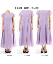 FKEHD65230 MK MICHEL KLEIN(MK ミッシェルクラン) [接触冷感/洗える]ラミーリネン混Aラインワンピース ラベンダー