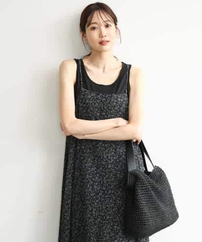 FKEJD30230 MK MICHEL KLEIN [洗える]前後2way花柄シアーキャミワンピース
