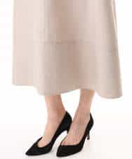 FKEJD70230 MK MICHEL KLEIN(MK ミッシェルクラン) [洗える]深V開きサックワンピース ベージュ